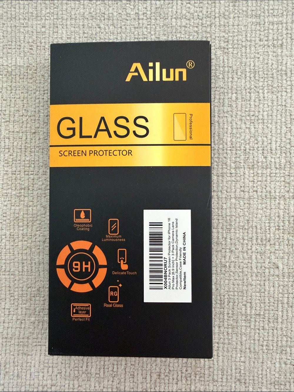 Ailun 3 Pack GLASS Screen Protectors for iPhone 16 Pro Max